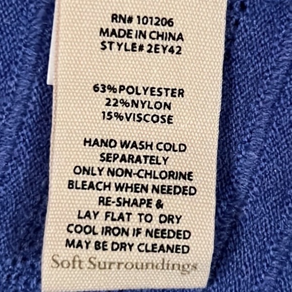 Soft Surroundings Cactus Wren Sweater in Amparo Blue - Picture 13 of 14